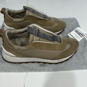 Brunello Cucinelli Monili Suede Sneakers, Women’s Size 9.0
